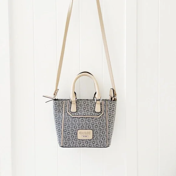 Guess Jet Set Travel Extra-Small Logo Top-Zip Tote Bag - Picture 2 of 7